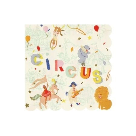 SERVIETTE CIRQUE 33CM (x16)