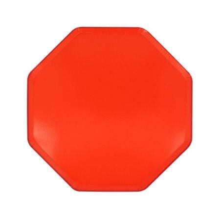 ASSIETTE OCTOGONALE ROUGE TOMATE 21.6CM (x8)