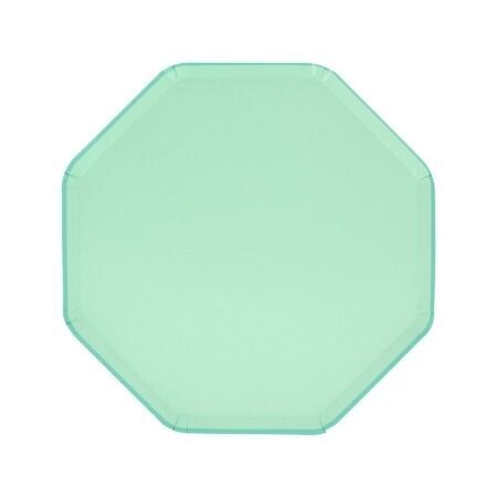 ASSIETTE OCTOGONALE MENTHE 21.6CM (x8)