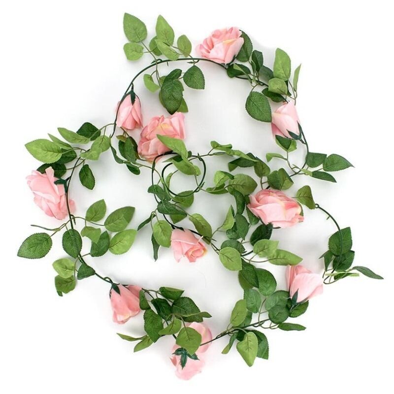 GUIRLANDE DE ROSES ROSES ET FEUILLAGE 2.30M