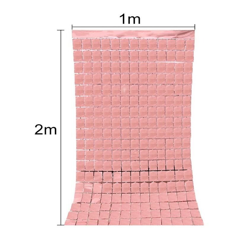 RIDEAU FACON SEQUINS ROSE GOLD 2x1M