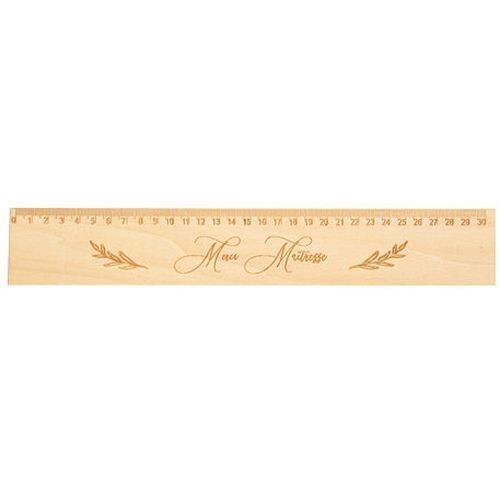 REGLE "MERCI MAITRESSE" EN BOIS 31x5CM