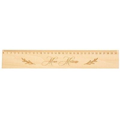 REGLE "MERCI MAITRESSE" EN BOIS 31x5CM