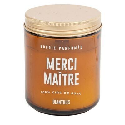 BOUGIE CIRE DE SOJA "MERCI MAITRE" PARFUM DIANTHUS 30H