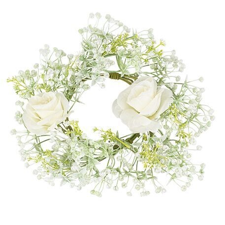COURONNE DELICATESSE BLANC ET OR 30CM