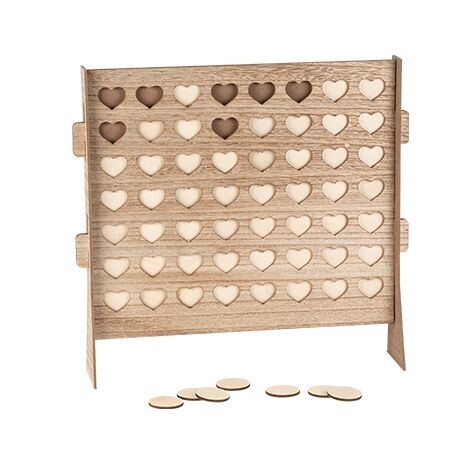 LIVRE D'OR PUISSANCE 4 BOIS 46,5x46x11CM