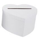 URNE FORME COEUR CARTON BLANC 22CM