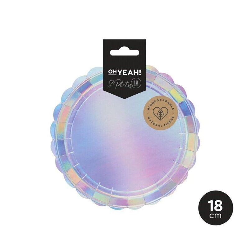 ASSIETTE RONDE BORD BISCUIT IRISE 18CM (x8)