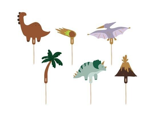 CAKE TOPPER DINOSAURE 8 A 12CM (x6)