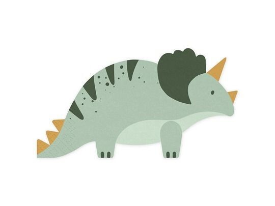 SERVIETTE FORME TRICERATOPS 18x10CM (x12)