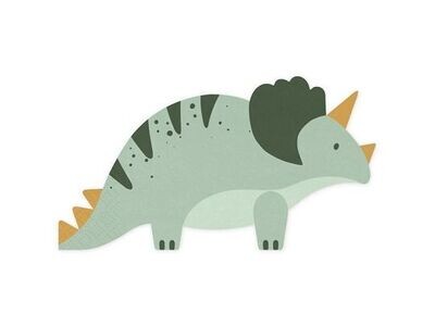 SERVIETTE FORME TRICERATOPS 18x10CM (x12)