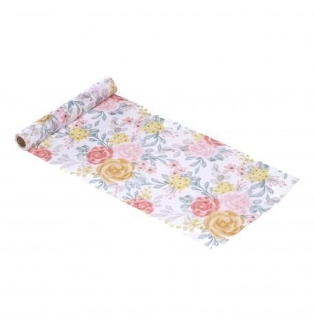 CHEMIN DE TABLE TARLATANE SMOOTH FLOWERS 28CMx3M
