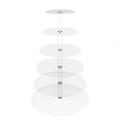 PRESENTOIR PLEXI ROND 6 NIVEAUX 40x51.5CM