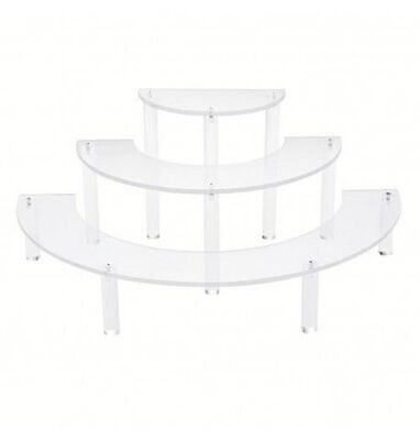 SUPPORT PLEXI DEMI CERCLE 3 NIVEAUX 40x16.5CM
