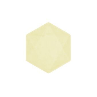 ASSIETTE HEXAGONALE JAUNE PASTEL 15.8x13.7CM (x6)