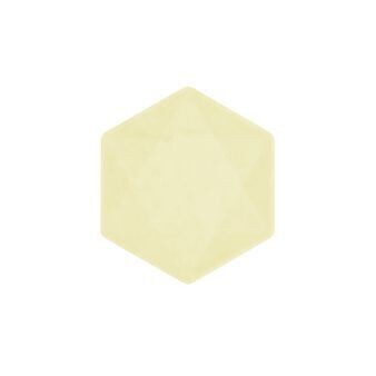 ASSIETTE HEXAGONALE JAUNE PASTEL 15.8x13.7CM (x6)