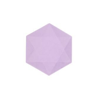 ASSIETTE HEXAGONALE LILA PASTEL 15.8x13.7CM (x6)