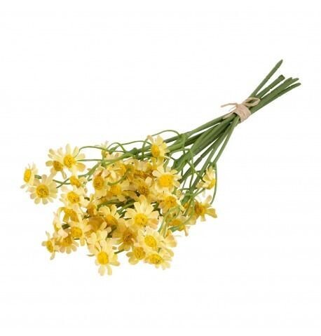 BOUQUET MARGUERITES JAUNE 27CM