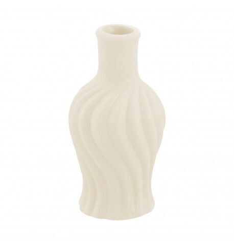 VASE CERAMIQUE TORSADE ROSE NUDE 4.5x8.5CM