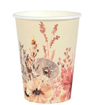 GOBELET DECOR FLORAL 27CL (x10)