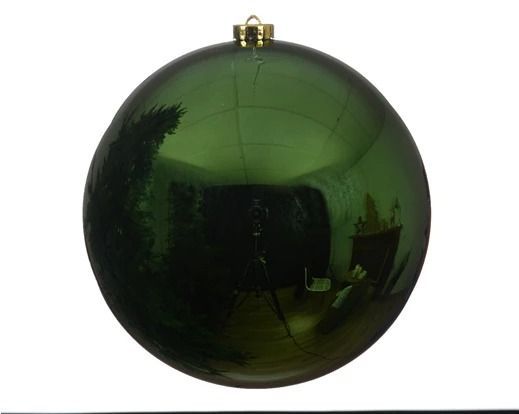 BOULE PLASTIQUE VERT SAPIN 20CM