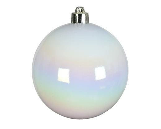BOULE PLASTIQUE IRISE BRILLANT 10CM (x4)