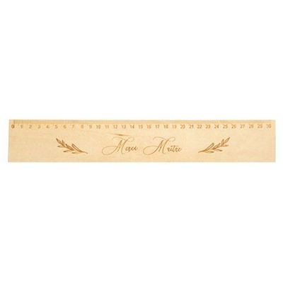 REGLE BOIS "MERCI MAITRE" 31x5CM