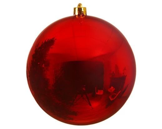 BOULE PLASTIQUE ROUGE 25CM