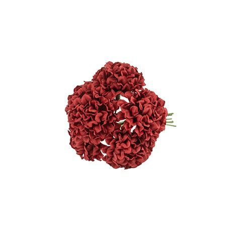 HORTENSIA AMARANTE SUR TIGE 10CM (x10)