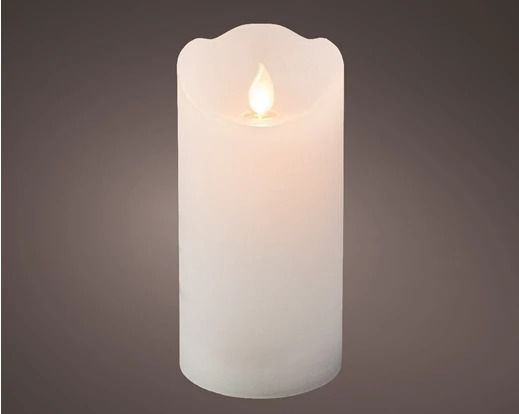 BOUGIE LED OSCILLANTE CIRE BLANCHE 7.5x15CM