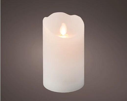 BOUGIE LED OSCILLANTE CIRE BLANCHE 7.5x12.5CM