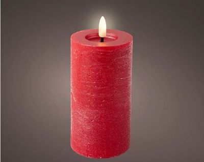 BOUGIE LED CIRE ROUGE 7x15CM