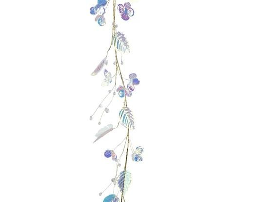 GUIRLANDE DE BAIES ET FEUILLAGE IRISE 1.30CM