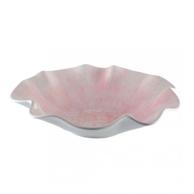 SALADIER ONDULE MELAMINE ROSE 35x9CM