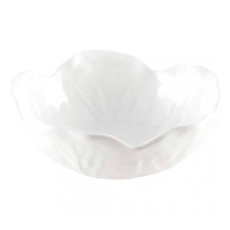 COUPELLE FLORALE MELAMINE BLANC 17.5x5CM
