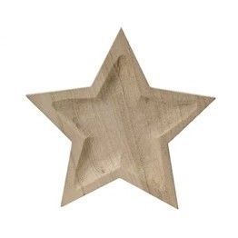 PLATEAU BOIS FORME ETOILE PM 25CM