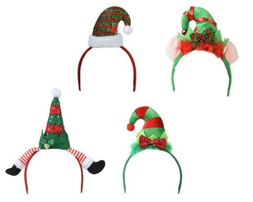 SERRE TETE BONNET DE LUTIN ASSORTIS