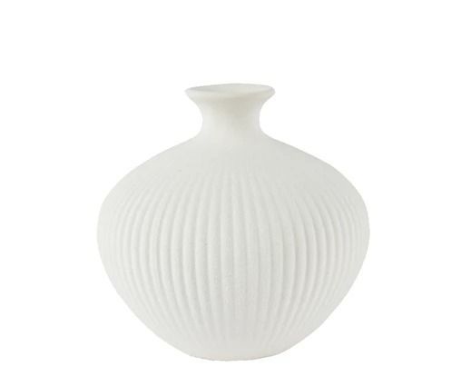 VASE GRES BLANC 13.5x13CM