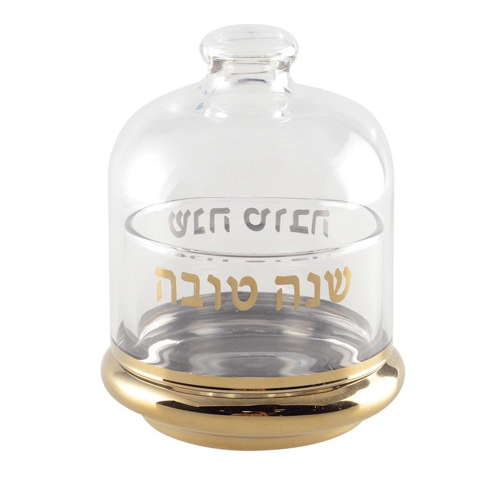 CLOCHE EN VERRE ROCH HACHANA SOCLE DORE 7.6x10.1CM