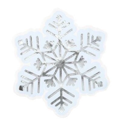 SERVIETTE FLOCON BLEU GLACIER BLANC ET ARGENT 32CM (x16)