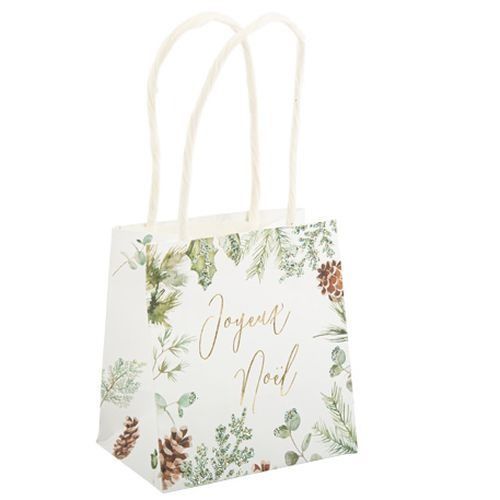 SAC A GOODIES JOYEUX NOEL FORET ENCHANTE 10x11CM (x4)
