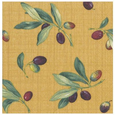 SERVIETTE BRANCHES D'OLIVIER 38CM (x20)