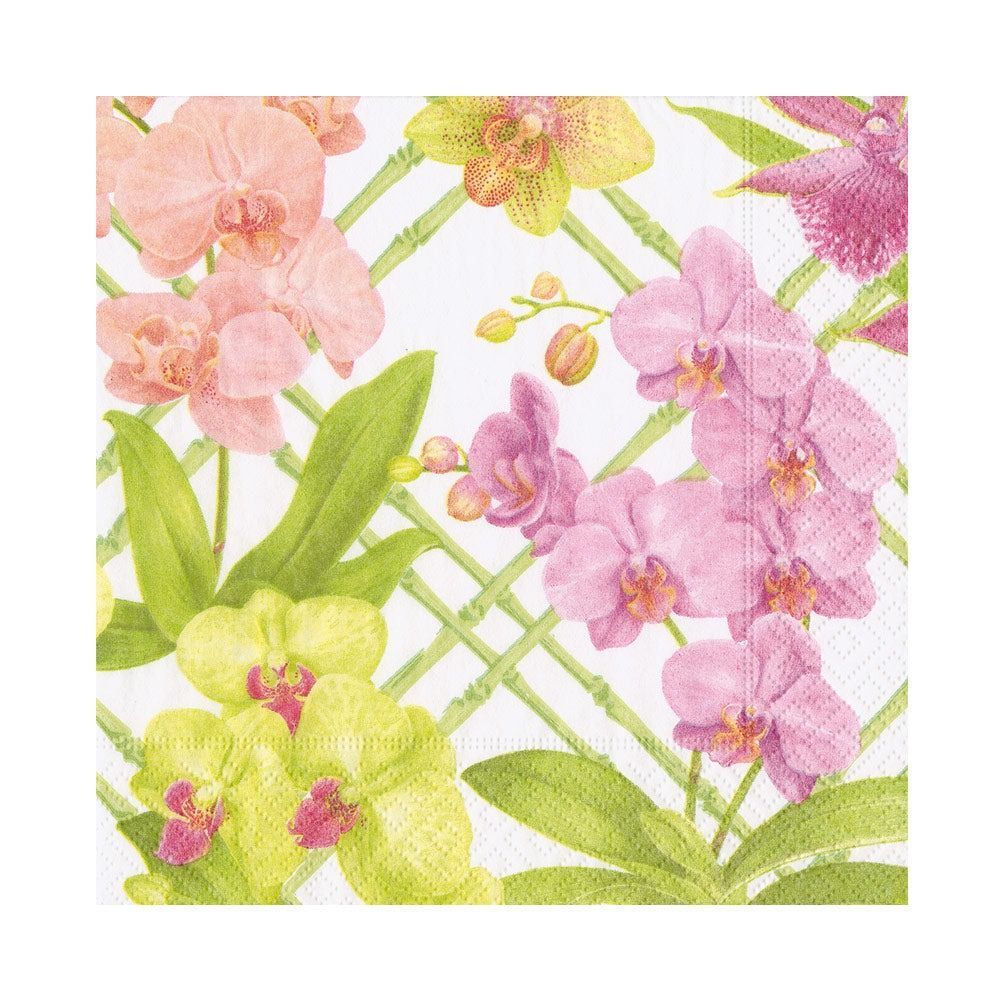 SERVIETTE ORCHIDEES 33CM (x20)