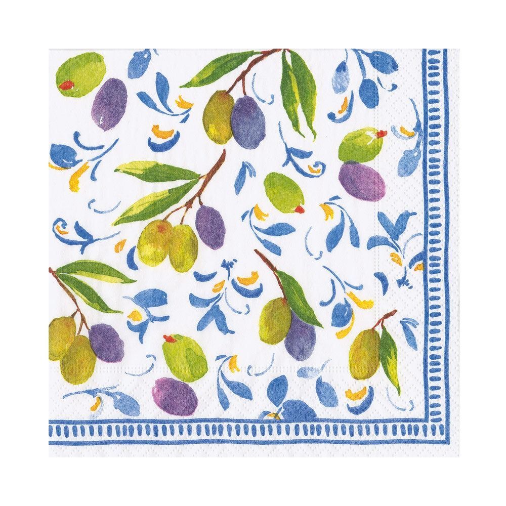 SERVIETTE OLIVES 33CM (x20)