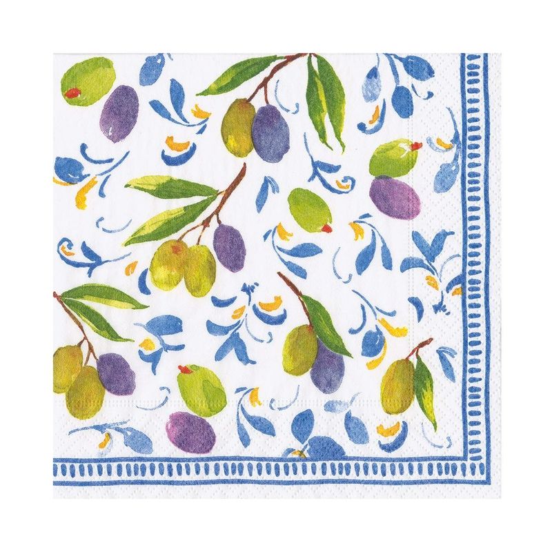 SERVIETTE OLIVES 33CM (x20)