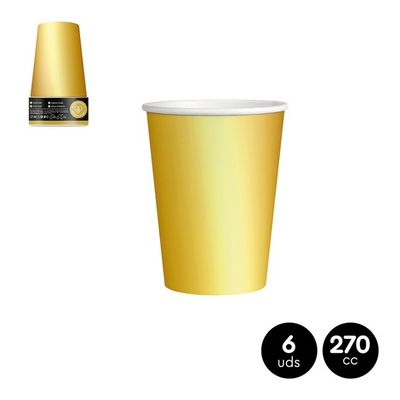 GOBELET CARTON DORE 27CL (x6)