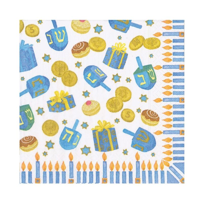 SERVIETTE COCKTAIL DREIDEL 25CM (x20)