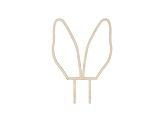 CAKE TOPPER OREILLE DE LAPIN BOIS 20CM