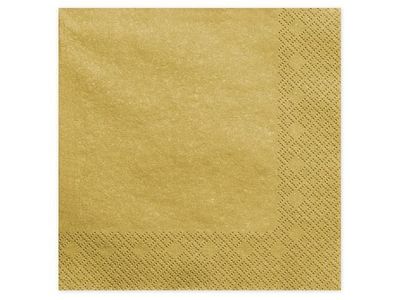 SERVIETTE DOREE 40x40CM (x20)