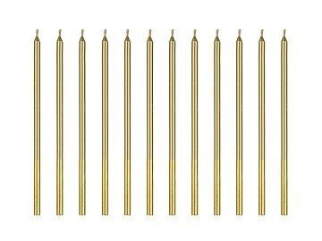 BOUGIE LONGUE DOREE 14CM (12)